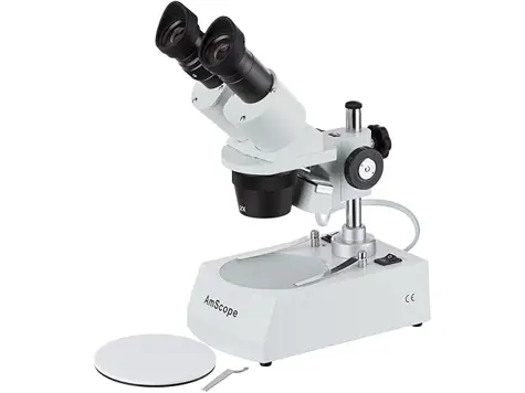 Microscopio Estéreo Binocular AmScope SE306R-P20 40X-80X con Luces Duales