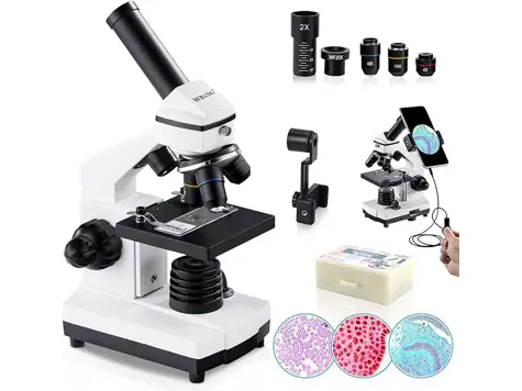 Microscopio BEBANG 100X-2000X para Niños y Adultos - Profesional para Estudiantes Escuela Lab.