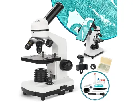 Microscopio BNISE 100X-1000X para Niños. Educativo con Adaptador.