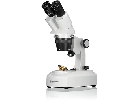 Microscopio Bresser Researcher ICD LED 20x-80x, blanco.