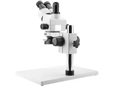Microscopio Estéreo de Zoom Continuo 3.5X-90X Trinocular con Ocular WF10X