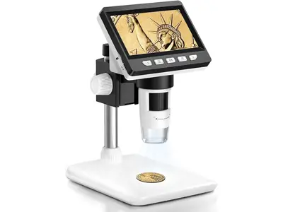 Microscopio Digital Portátil 1080P con 8 Luces LED, 50-1000X