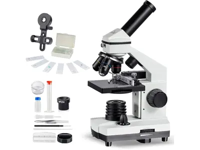 MAXLAPTER Microscopio Profesional para Enseñanza e Investigación Biológica.